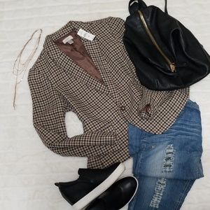 Loft Houndstooth Womans Blazer